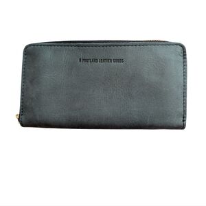 Portland Leather Goods Accordion Zip Wallet in Storm